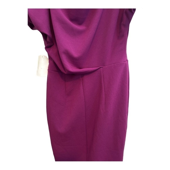 Alexia Admor Olivia Draped Sheath Dress - Plum - Picture 7 of 14